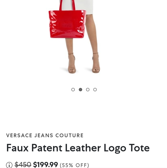 β€NWT Pretty in Red Schick Carolina Herrera Gloss Tote 12*20.5" - Picture 3 of 11